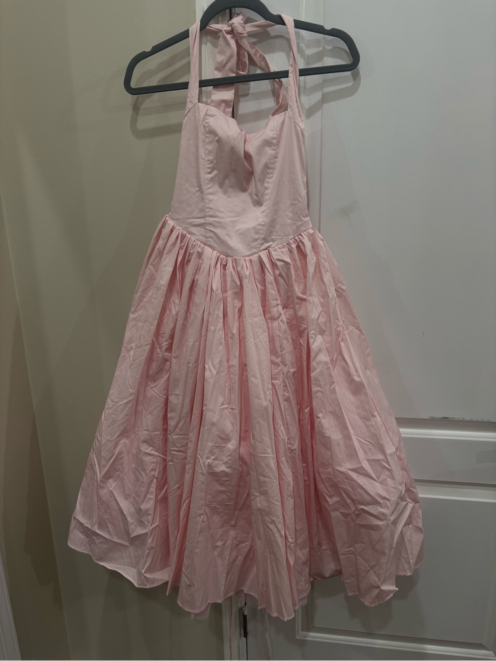 Classic Halter Pink Swing Dress